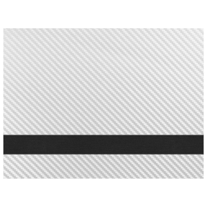 12″ x 18″ Silver Carbon Fiber/Black Laserable Leatherette Sheet Stock with Adhesive