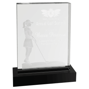 6 1/4″ x 8″ Crystal 3D Female Golf