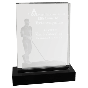 6 1/4″ x 8″ Crystal 3D Male Golf