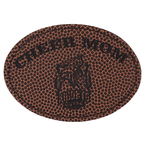 3 1/2″ x 2 1/2″ Football Laserable Leatherette Oval Patch with Kota Pro Adhesive