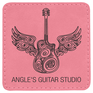 3″ x 3″ Pink Laserable Leatherette Square Patch with Kota Pro Adhesive