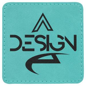 3″ x 3″ Teal Laserable Leatherette Square Patch with Kota Pro Adhesive