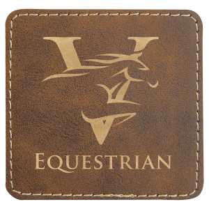 3″ x 3″ Rustic/Gold Laserable Leatherette Square Patch with Kota Pro Adhesive