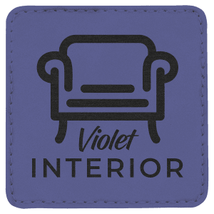 3″ x 3″ Purple Laserable Leatherette Square Patch with Kota Pro Adhesive