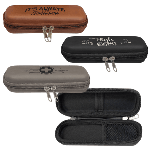 7″ x 2 1/2″ x 1 3/4″ Leatherette Smoke Case Sample Set
