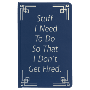 5 1/4″ x 8 1/4″ Blue Lazerburst Journal-Lasers to Silver