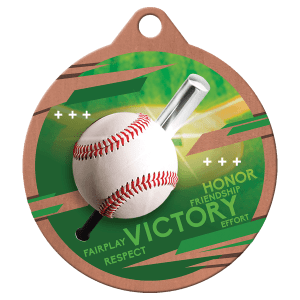 Bronze 2″ Inspire Baseball Medal