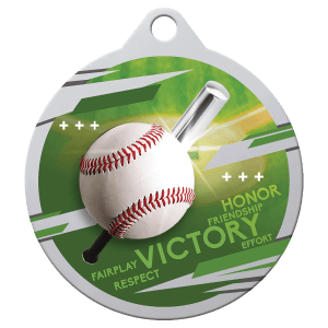 Silver 2″ Inspire Baseball Medal