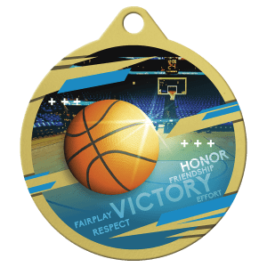 Gold 2″ Inspire Basketball Medal