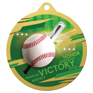 Gold 2 3/4″ Inspire Baseball Medal