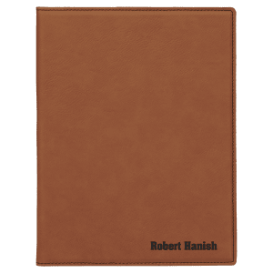 7″ x 9″ Rawhide Laserable Leatherette Small Portfolio with Notepad