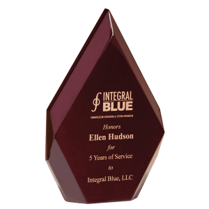 4 1/4″ x 7 7/8″ Engrave and Color-Filled Rosewood High Gloss Diamond