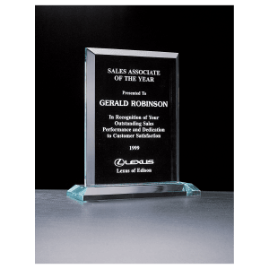 9″ x 10 1/4″ Apex Series Jade Acrylic Award