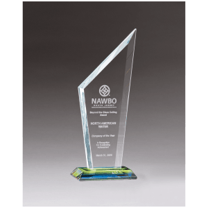 3 3/8″ x 8 3/4″ x 3/8″ Thick Zenith Series Clear Glass with Prism-Effect   Base
