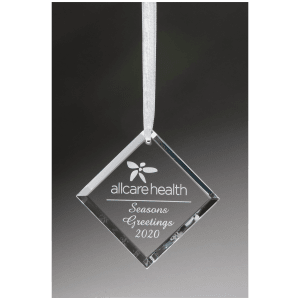 2 3/4″ Crystal Diamond Ornament