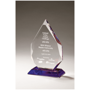 5″ x 7 5/8″ Flame Series Crystal with Prism-Effect Base