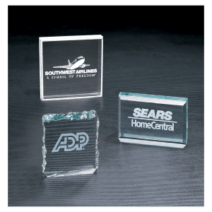 3 3/4″ x 3 3/4″ Clear Square Acrylic Paperweight