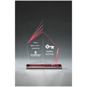 7″ x 9 1/2″ Double Zenith Acrylic with Red Mirror Base