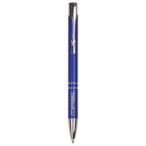 Blue with Silver Trim Laserable Pen