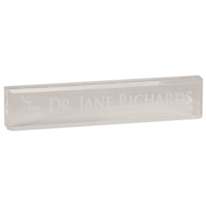 10″ x 2″ Clear Acrylic Desk Wedge