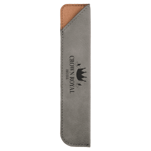6 1/4″ Gray Laserable Leatherette Pen Sleeve