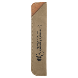 6 1/4″ Light Brown Laserable Leatherette Pen Sleeve