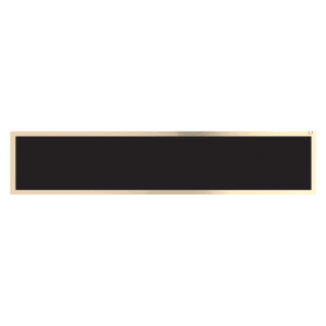 9 1/2″ x 1 3/4″ Black/Gold Brass Plate for 10 1/2″ Desk Wedges