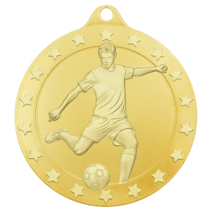 Gold 2″ Radiance Male Soccer Medal