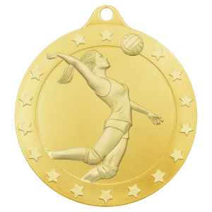 Gold 2″ Radiance Female Volleyball Medal