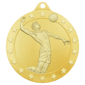 Gold 2″ Radiance Male Volleyball Medal
