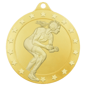 Gold 2″ Radiance Female Wrestling Medal