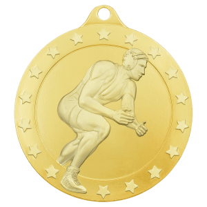 Gold 2″ Radiance Male Wrestling Medal