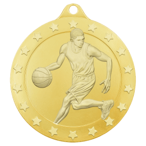 Gold 2″ Radiance Male Basketball Medal