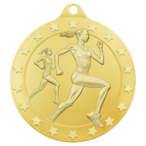 Gold 2″ Radiance Female Cross Country Medal