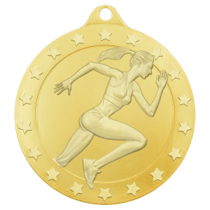 Gold 2″ Radiance Female Track Medal