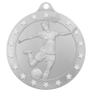 Silver 2″ Radiance Female Soccer Medal