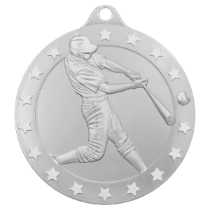Silver 2″ Radiance Baseball Medal