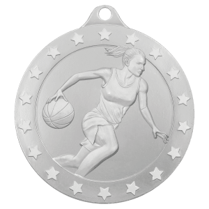 Silver 2″ Radiance Female Basketball Medal