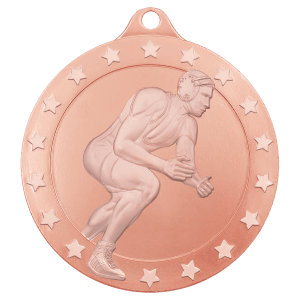 Bronze 2″ Radiance Male Wrestling Medal