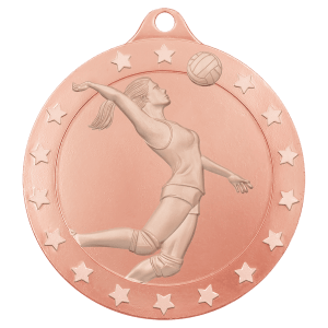 Bronze 2″ Radiance Female Volleyball Medal