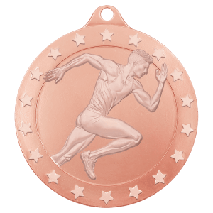 Bronze 2″ Radiance Male Track Medal