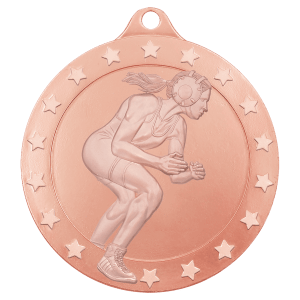 Bronze 2″ Radiance Female Wrestling Medal