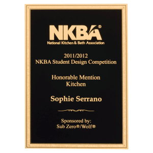 8 3/4″ x 11 3/4″ Black Textured LaserFX Plate with Gold Florentine Border and Four Holes