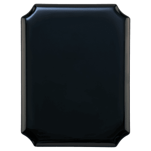9″ x 12″ Airflyte High Gloss Black Plaque with Notched Corners