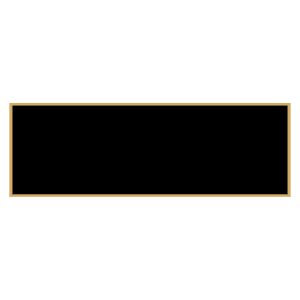 1 1/16″ x 3 1/16″ Black Laserable Brass Plaque Plate with Gold Border