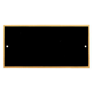 3″ x 7 1/2″ Black Laserable Brass Plate with Gold Border and 2 Holes