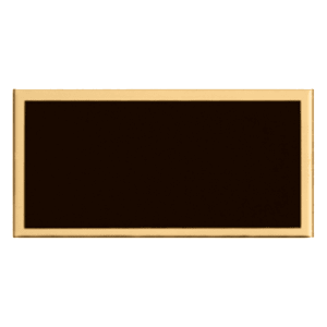 1 1/2″ x 3″ Laserable Gold Aluminum Black Plate with Gold Border