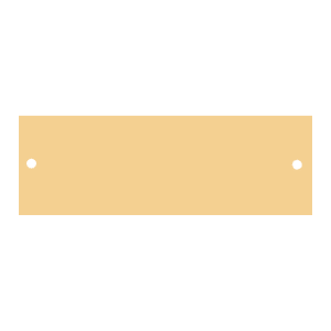 7/8″ x 2 3/4″ Brushed Gold Brass Plate with Two Holes