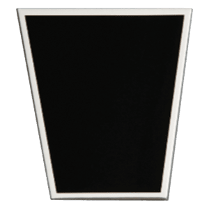 1 7/8″ x 2 3/8″ Laserable Aluminum Black Plate with Silver Border