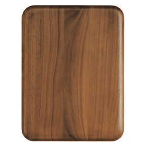 7″ X 8 Walnut Airflyte Plaque with Rounded Corners